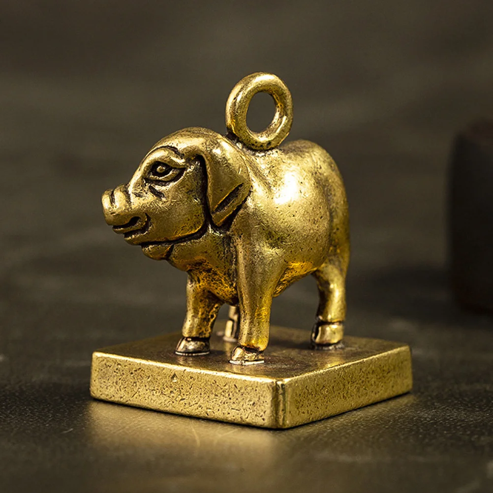 

Keychain Crafting Pendant Zodiac Pig Seal Decoration Desk Decorations Animal Pendants