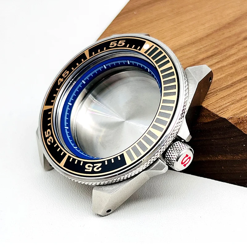 44mm NH35 Case Samurai Watch Case fit for NH34 NH35 NH36 7S26 Automatic Movement 20ATM Sapphire Crystal Glass Watch Case image 3