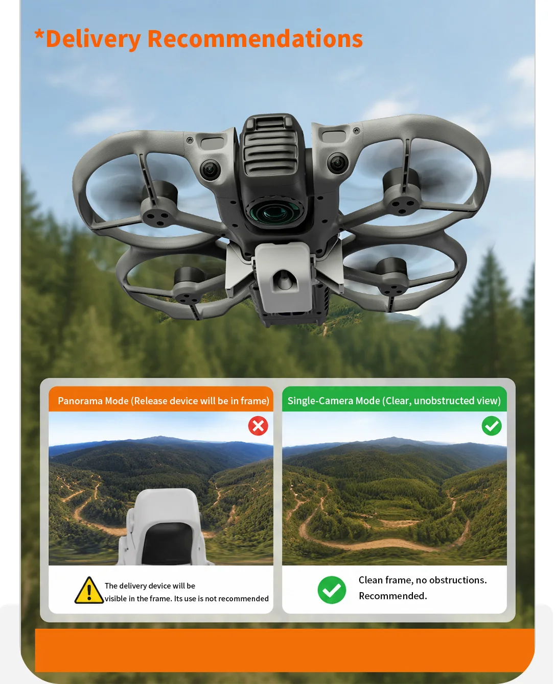 Airdrop-System 12KM für DJI Avata 360 Drohnen-Zubehör Wurfvorrichtung Nutzlastabwurfgerät Transportvorrichtung – Detail 14