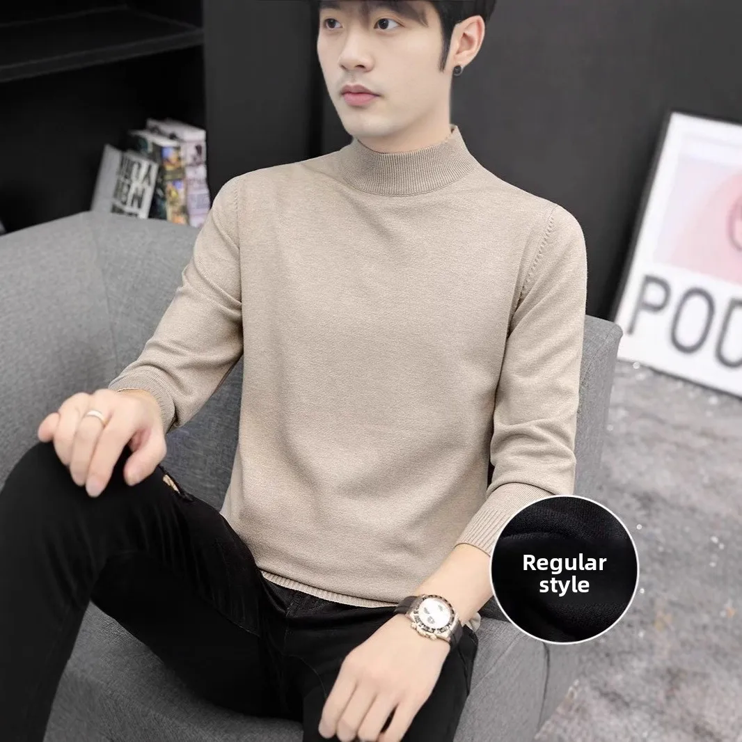 Maglione da uomo Thiened Mid-Ne colletto alto lavorato a maglia base calda irt autunno inverno nuovo capospalla Sle per Ci Walk