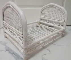 New Arrivals White Bed Newborn Photography Props Retro Rattan Chair Bebe Photo Accesories Baby Girl Boy Posing Bed Background