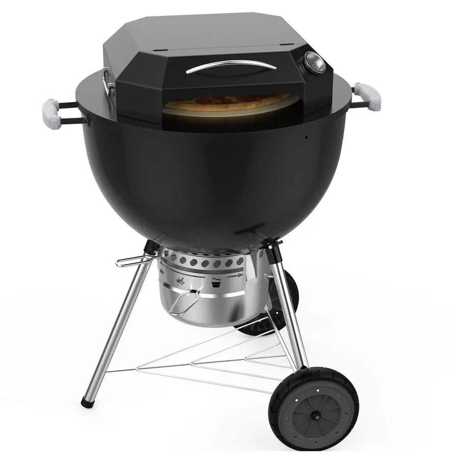 

Grill Top Pizza Oven Kit for Weber and Most 22 Inch Charcoal Kettle Grill Pizza Grilling Tool Sets Including Pizza Chamber and P