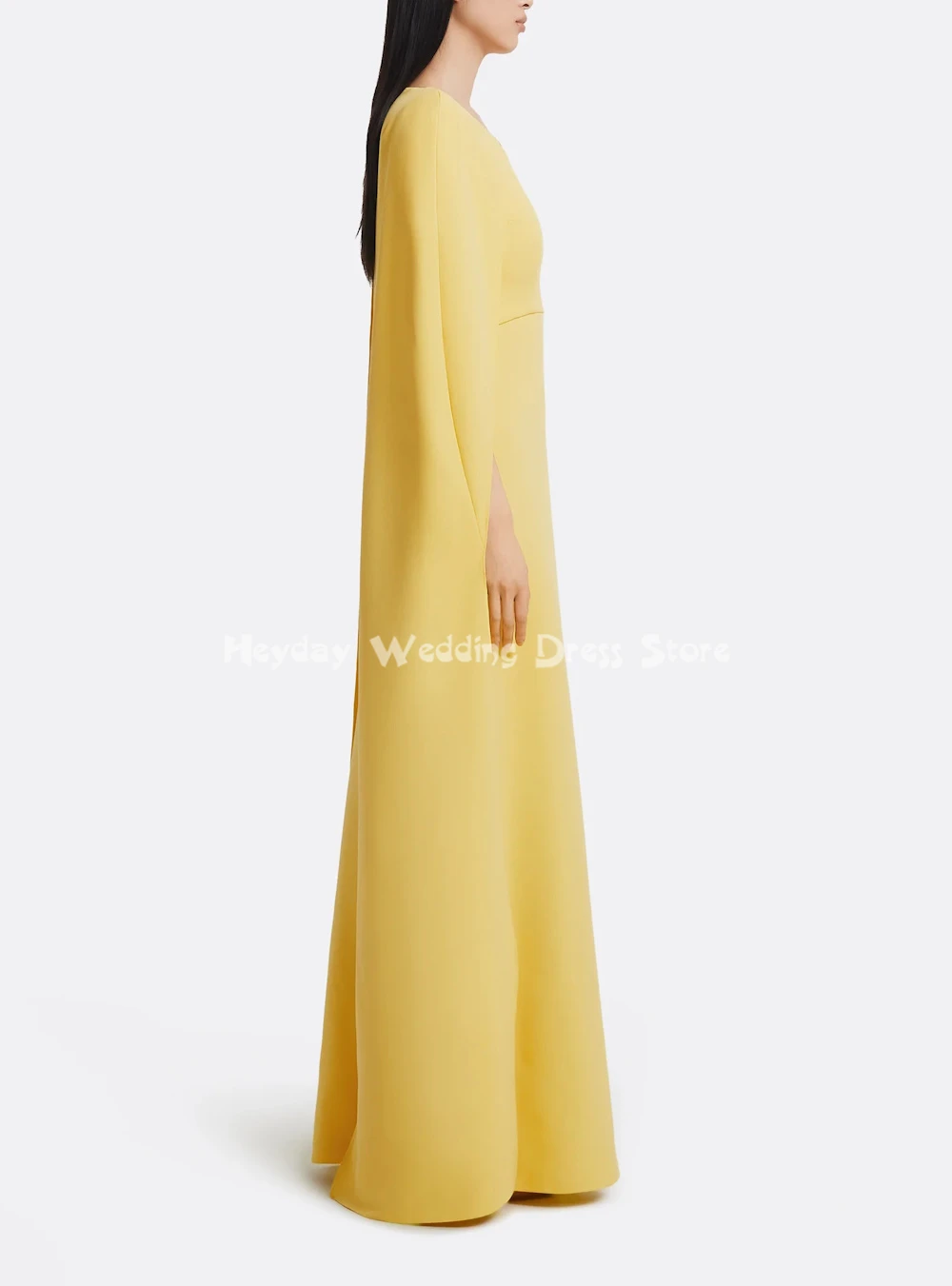 헤이데이 맞춤형 여성용 O넥 스트레이트 비즈 장식 럭셔리 이브닝 드레스 소매 없는 롱 숄 우아한 파티 드레스 2025