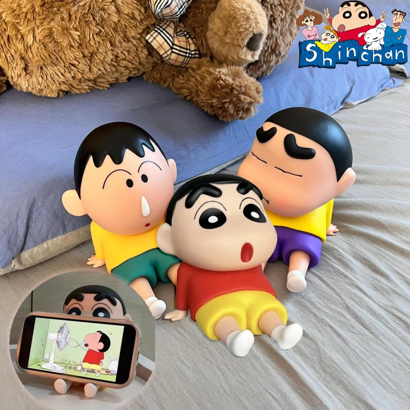 

Cute Crayon Shin-chan series model Shnnosuke Mobile phone holder anime character Boochan model children birthday collection gift