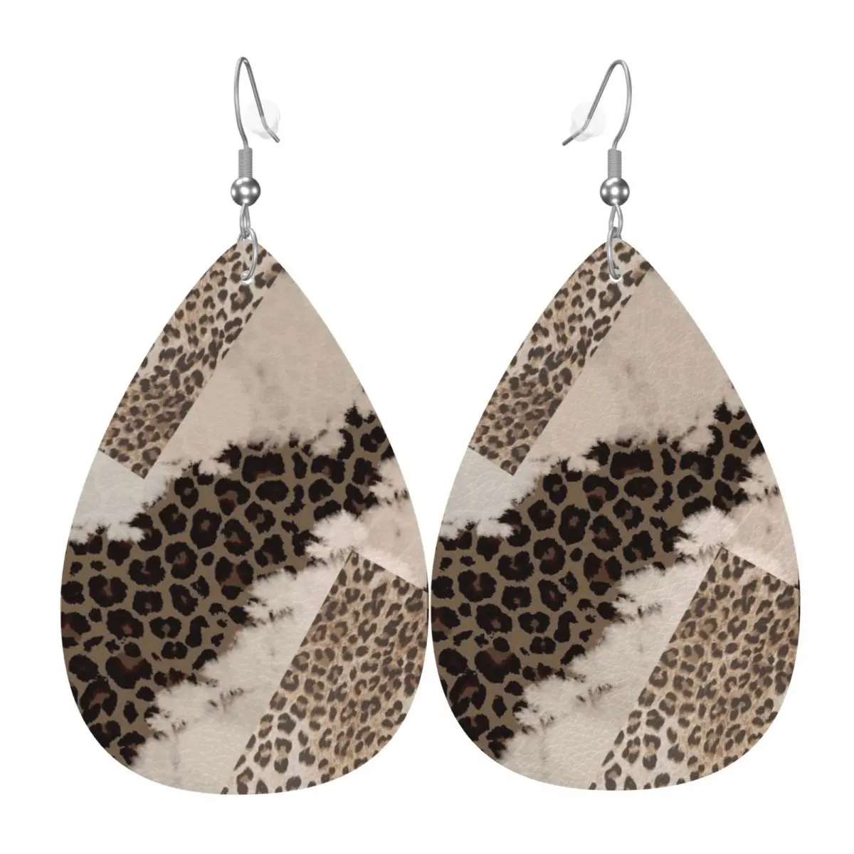 

Красочные висячие серьги с леопардовым принтом на заказ, кожаные серьги для женщин, модные серьги для вечеринки