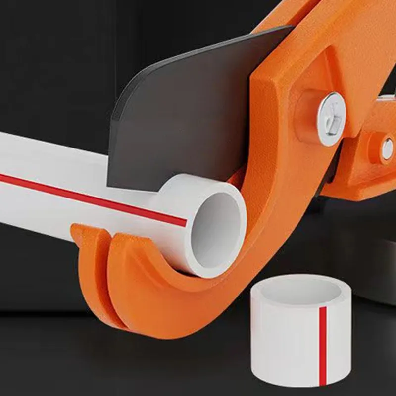 For Plastic Pipe One-Hand Operation PVC PPR Tube Cutting Tool Compact Scissors Design  Portable PEX Pipe Cutter 1.25