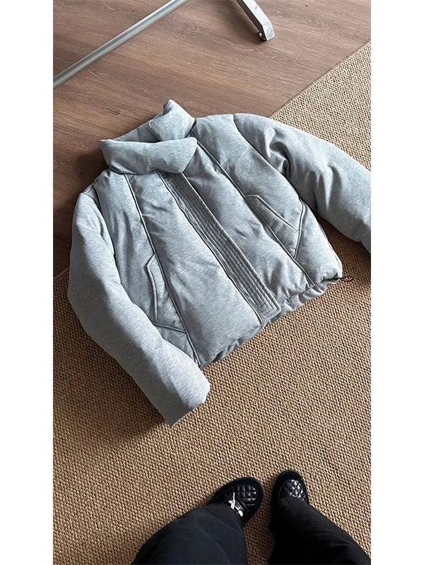 

American Sle Air Layer G9 Harrington Cotton Jaet Мужская зимняя теплая худи с капюшоном из хлопкового пальто Boxy Youth Long Sle...