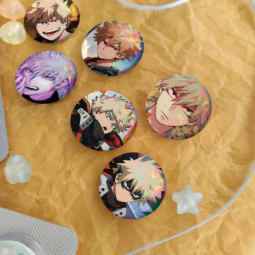 Anime Bakugou Katsuki For Badge Custom Cartoon Lapel Pin Metal Brooch Badges For Backpack Clothing Decoration