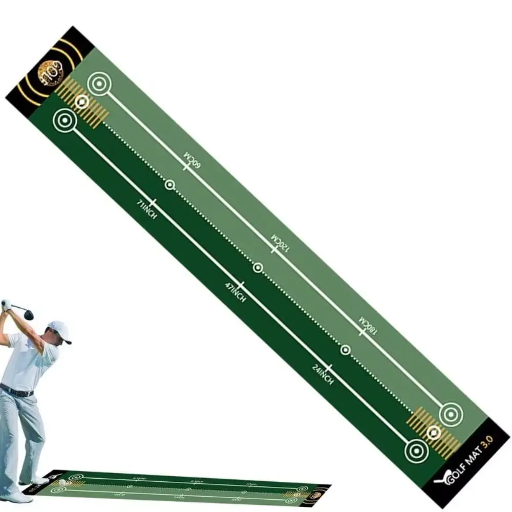

Foldable Golf Putting Practice Mat Anti-Slip Lightweight Golf Training Pad Portable Durable Golf Hitting Mat Adults