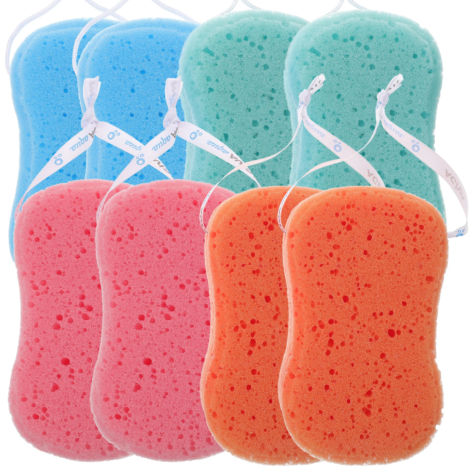 

8pcs Bath Sponge Shower Loofah Exfoliating Body Sponges Scrubbers Kids Sponges Cushion Back Cleaning Foam Massage Skin