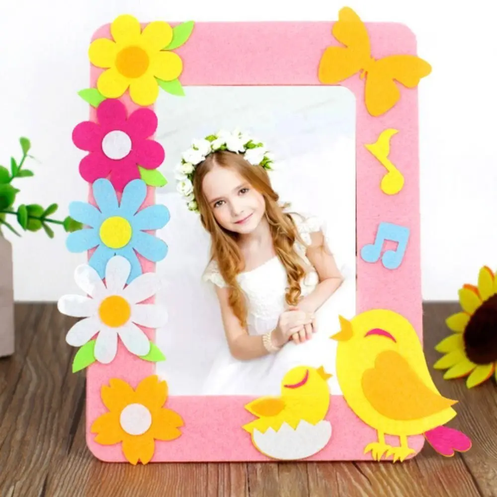 DIY Non-woven Picture Frame 3D Photo Frame Children Non-woven Stickers Handmade DIY Toys Material Package Craft Toys