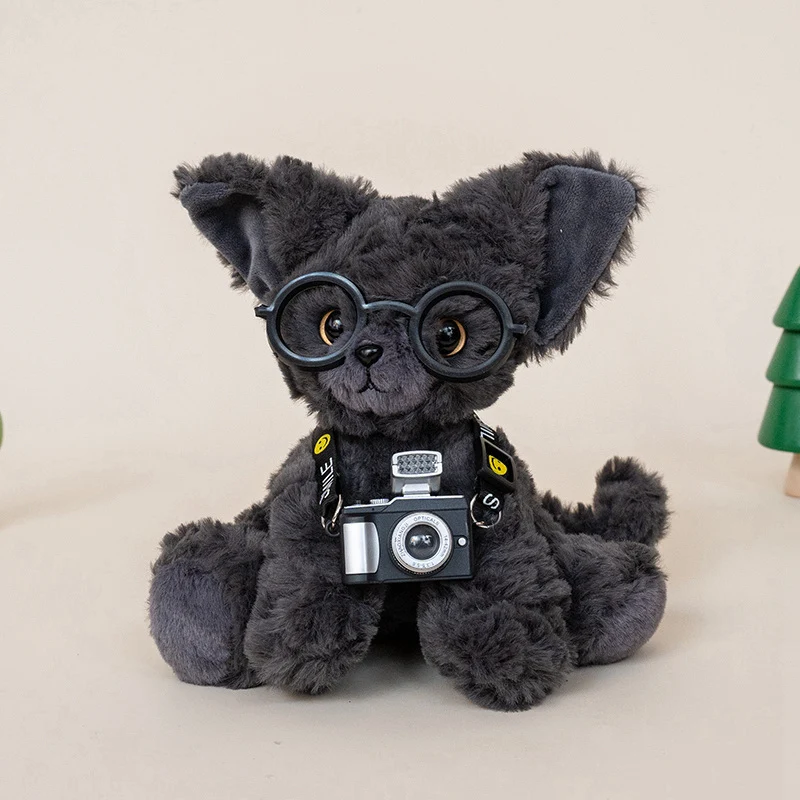 

German Cat Plush Doll Cute Simulation Devon Rex Kitten Soft Toy Lovely Pet Plushies for Boys & Girls Birthday Gift