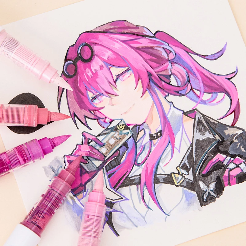 9 Colors/Set Acrylic Paint Art Marker Pen DIY Graffiti Drawing Pens For Notebook Diary Writing Painting Stationery