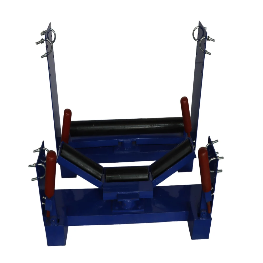 Coal conveyor belt up and down alignment device | self-adjusting anti offset corrector