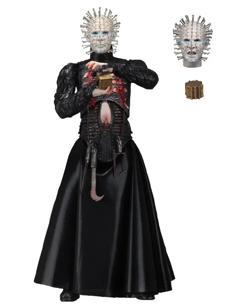 New 18CM Movie Hellraiser Pinhead Action Figures PVC Joint Mobility Model Statue Desk Decor Toys Doll Collection Gifts