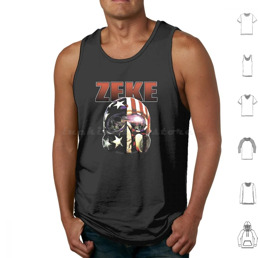 Zeke Tank Tops Print Cotton Zeke Discharge And Roll Punk Hardcore Pun Epitaph Annihilation Time Black Flag Rkl Void