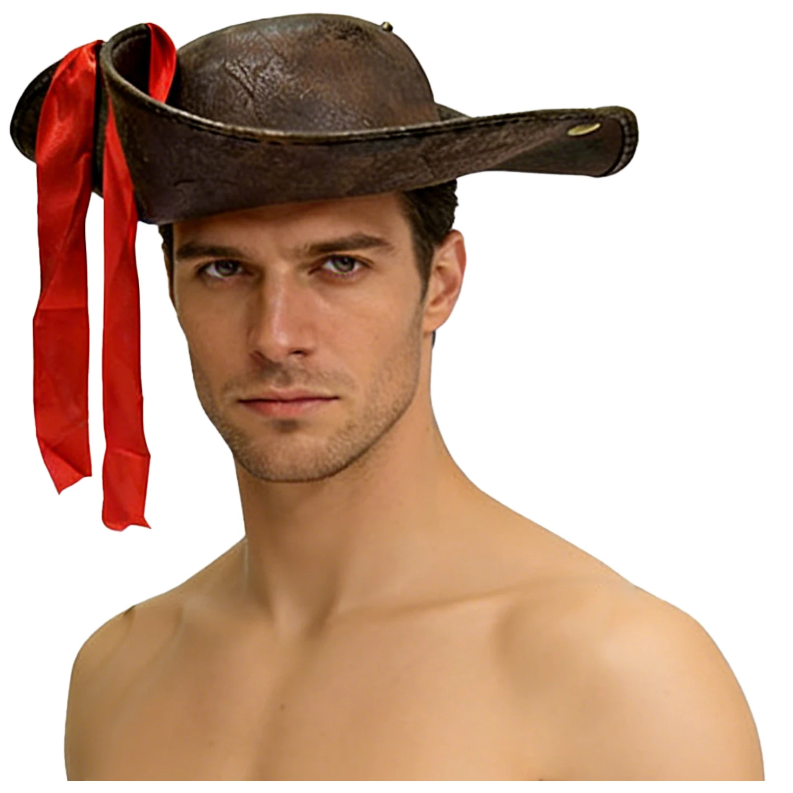 

Пиратская шляпа-трико́рн для мужчин и женщин, аксессуар для костюма на Хэллоуин, карнавал, вечеринку, кожаная пиратская шляпа-кепка