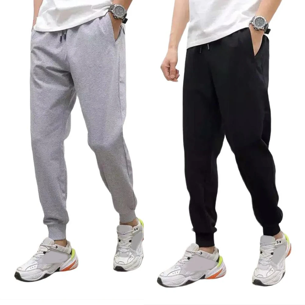 

Men New Solid Color Straight Cylinder Ice Shred Breathable Trousers Bundle Pants