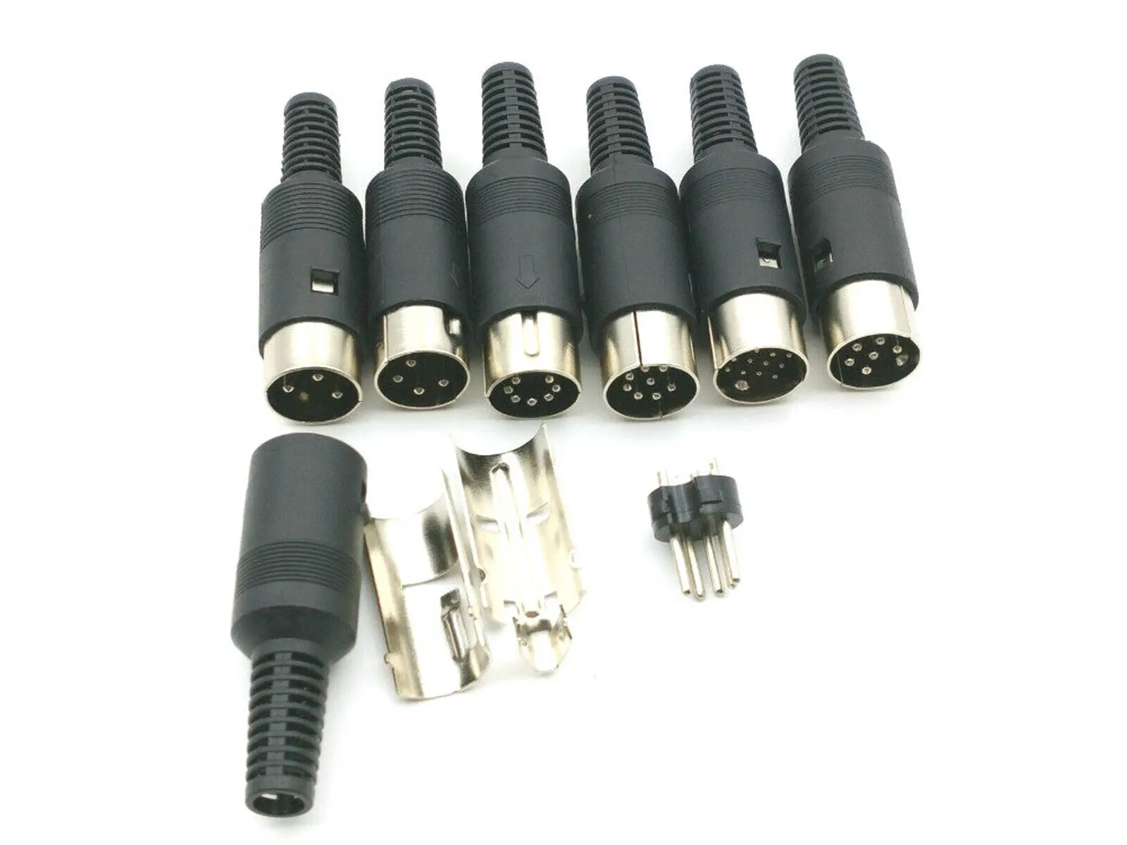 200PCS DIN male Plug 3PIN 4PIN 5PIN 6PIN 7PIN 8PIN 13PIN Male Audio AV Connector