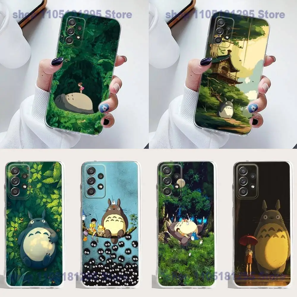 

Hot A-Anime Cute T-Totoroes Phone Case Silicone For Samsung S23,21,22,20 FE lite,S10,9,PIus,A70,Soft Transparent