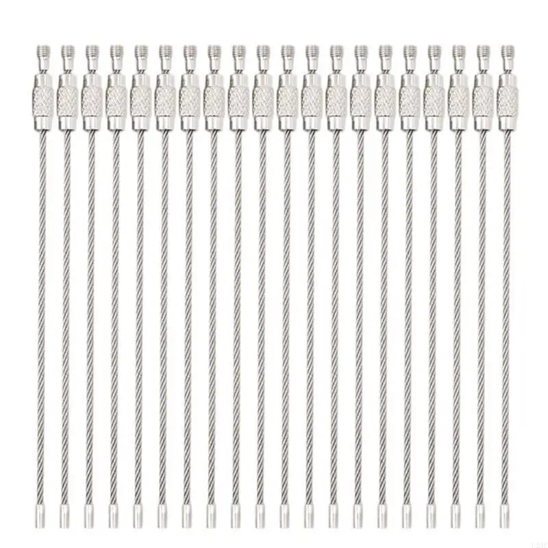 الكثير في الهواء الطلق المشي لمسافات طويلة برغي قفل الفولاذ المقاوم للصدأ لكابل سلك حبل سلسلة حلقة رئيسية