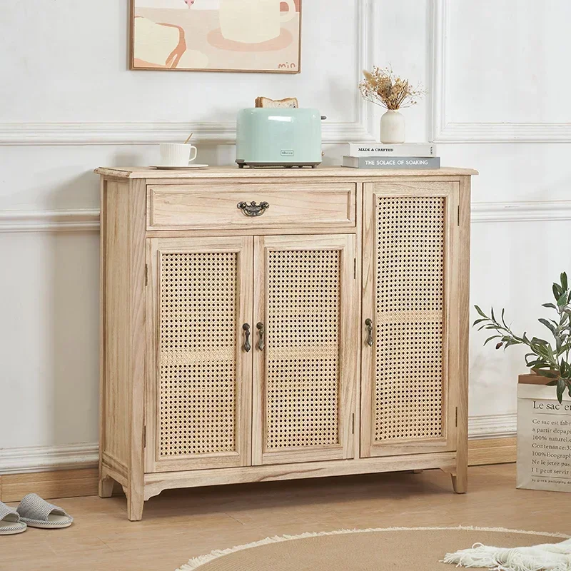 Organizer Shelf Shoe Rack Drawer Storage Simple Rattan Shoe Cabinet Display Open Kitchen Muebles Para El Hogar Furniture