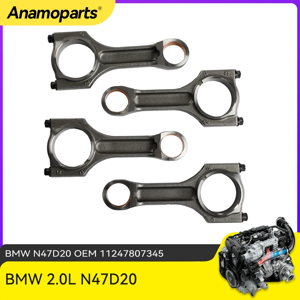 Engine Connecting Rod Fit 2.0 L For BMW X1 X3 X5 E81 E87 F20 F27 120d 123d N47 N47D20 N47D20A  Diesel 2.0L 04-16 OEM 11247807345