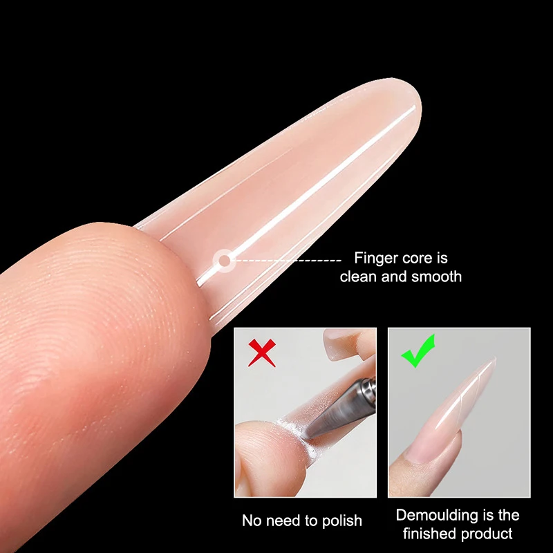 240 Stück 14 Größen Doppelte Nagelformen T-Form Ellipse Sandwich-Nagelform Schnelle Verlängerung Oben und Unten Maniküre 3D-Machwerkzeug – Detail 6