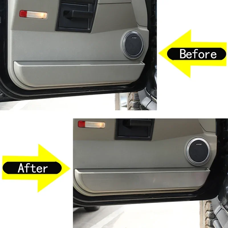

For 2003-2007 Hummer H2 stainless steel silver car styling door anti-kick panel decorative sticker car interior accessories