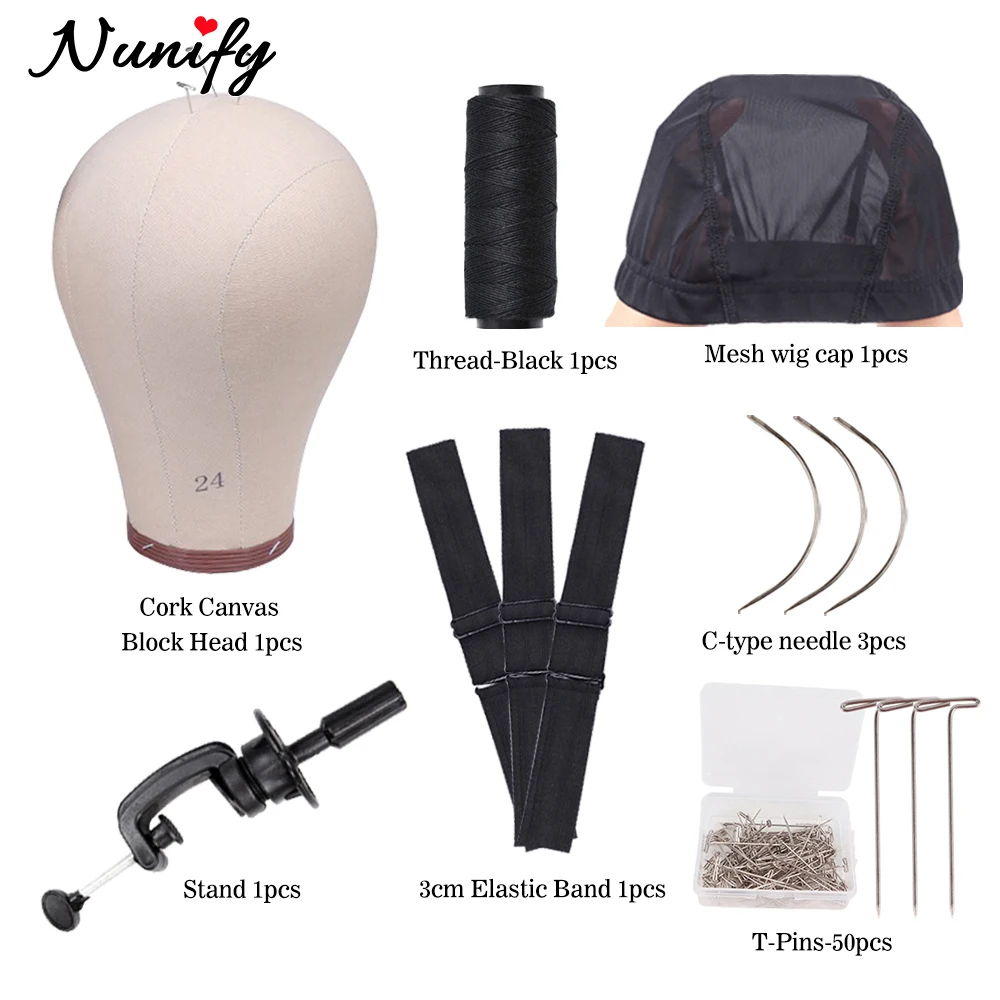 

Canvas Block Head And Stand Kit For Making Wigs 21 22 23 24Inch Manikin Head For Display Wig Styling Training Mannequin Wig Head