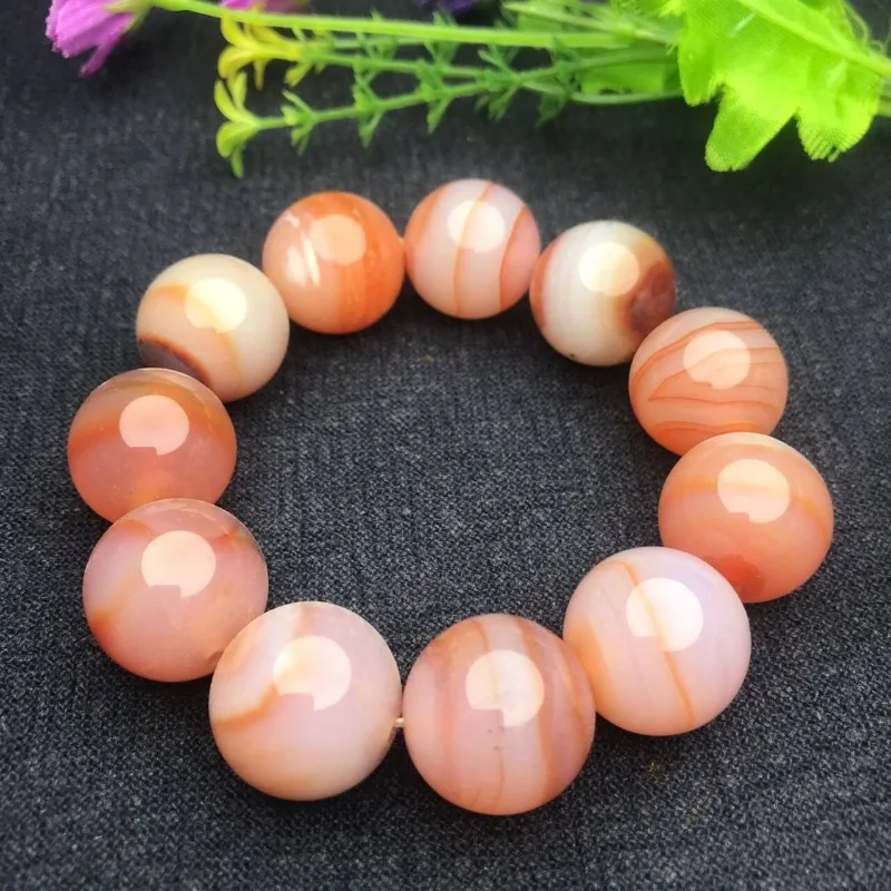 

Браслет из агата с водной рябью, универсальный женский модный браслет ручной работы (случайный узор)