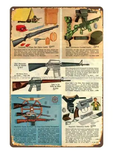 reproductions wholesale 1967 Toy Gun Rifle Marauder  Marx metal tin sign