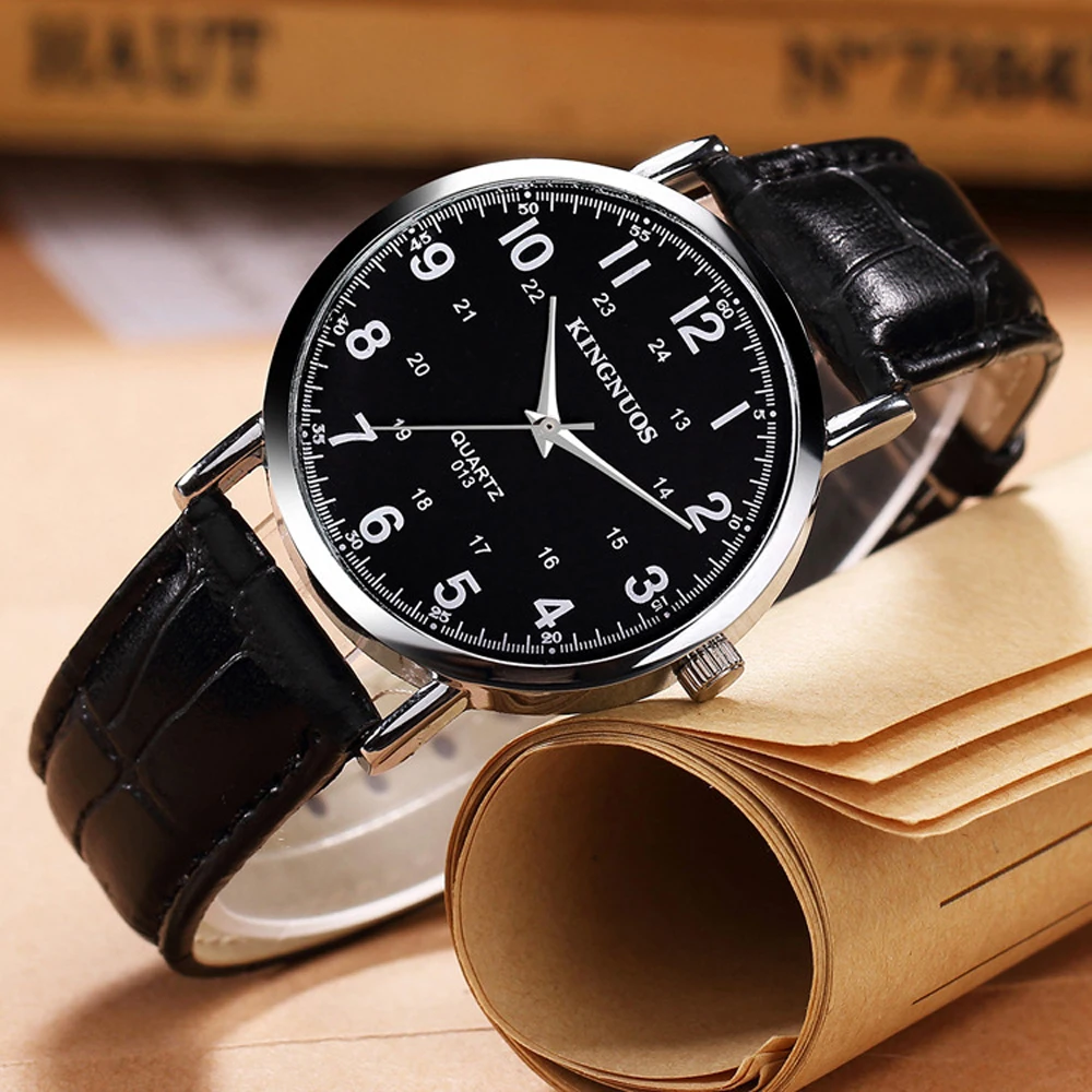 Minimalism Leather Quartz Wristwatch for Men Simple Retro Business Man Watch Life Waterproof Easy Matching Paired Lovers Watches