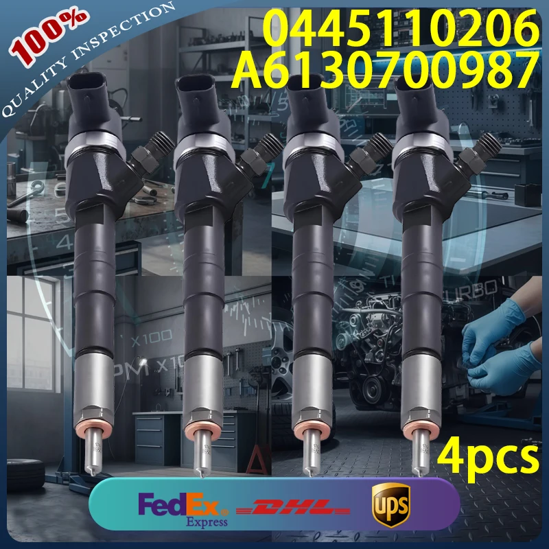 

0445110206 Common Rail Diesel Injector A6130700987 for Mercedes Benz C W163 W903 W638 2.7 CDI 2002-2005 Diesel Engine 4pcs