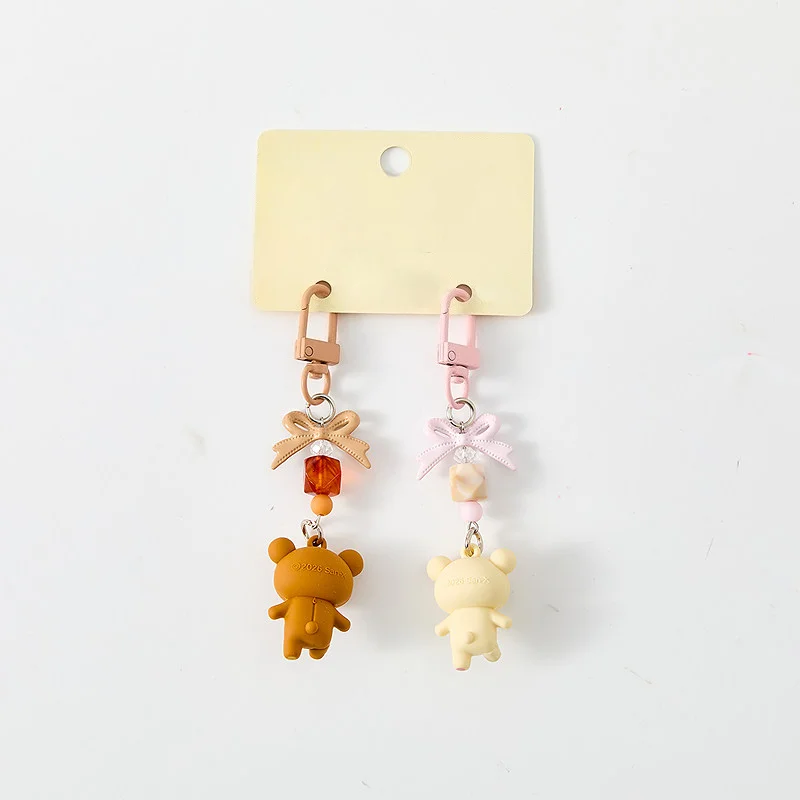 Cute Rilakkuma Ip Pair Lock Buckle Cute Cartoon Creative Keychain Bag Charm Trendy Fashion Bag Keychain Decorative Accessory - view 6