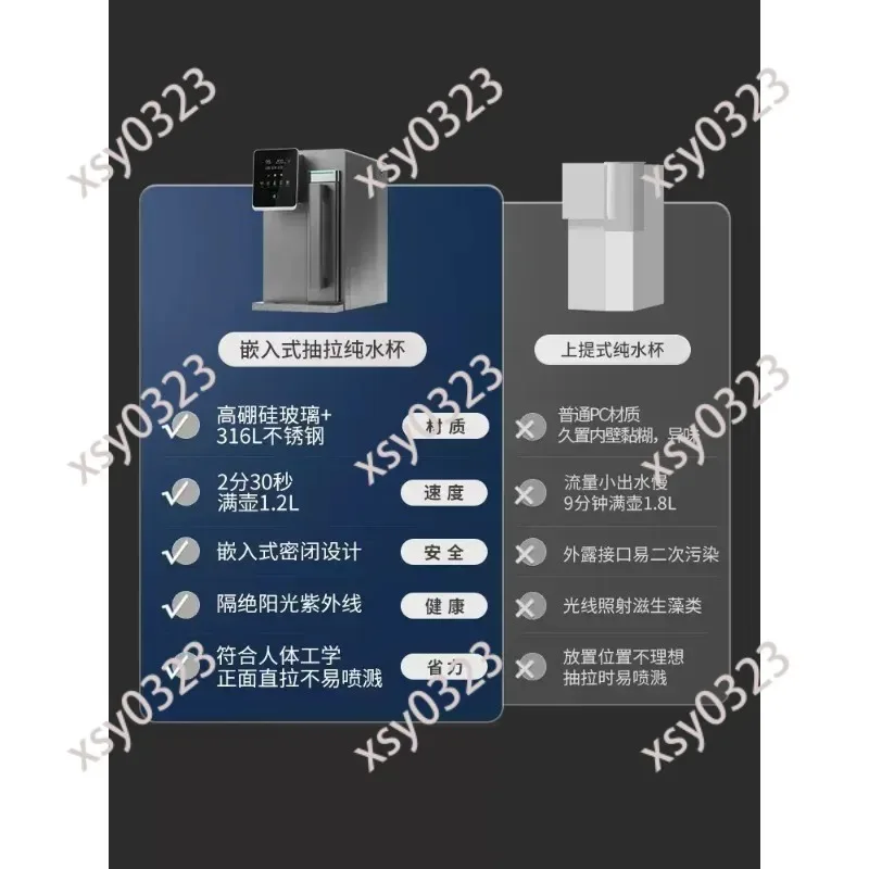 Countertop RO Water Dispenser Hot Cold Integrated Mineral Water Purifier No Installation Needed