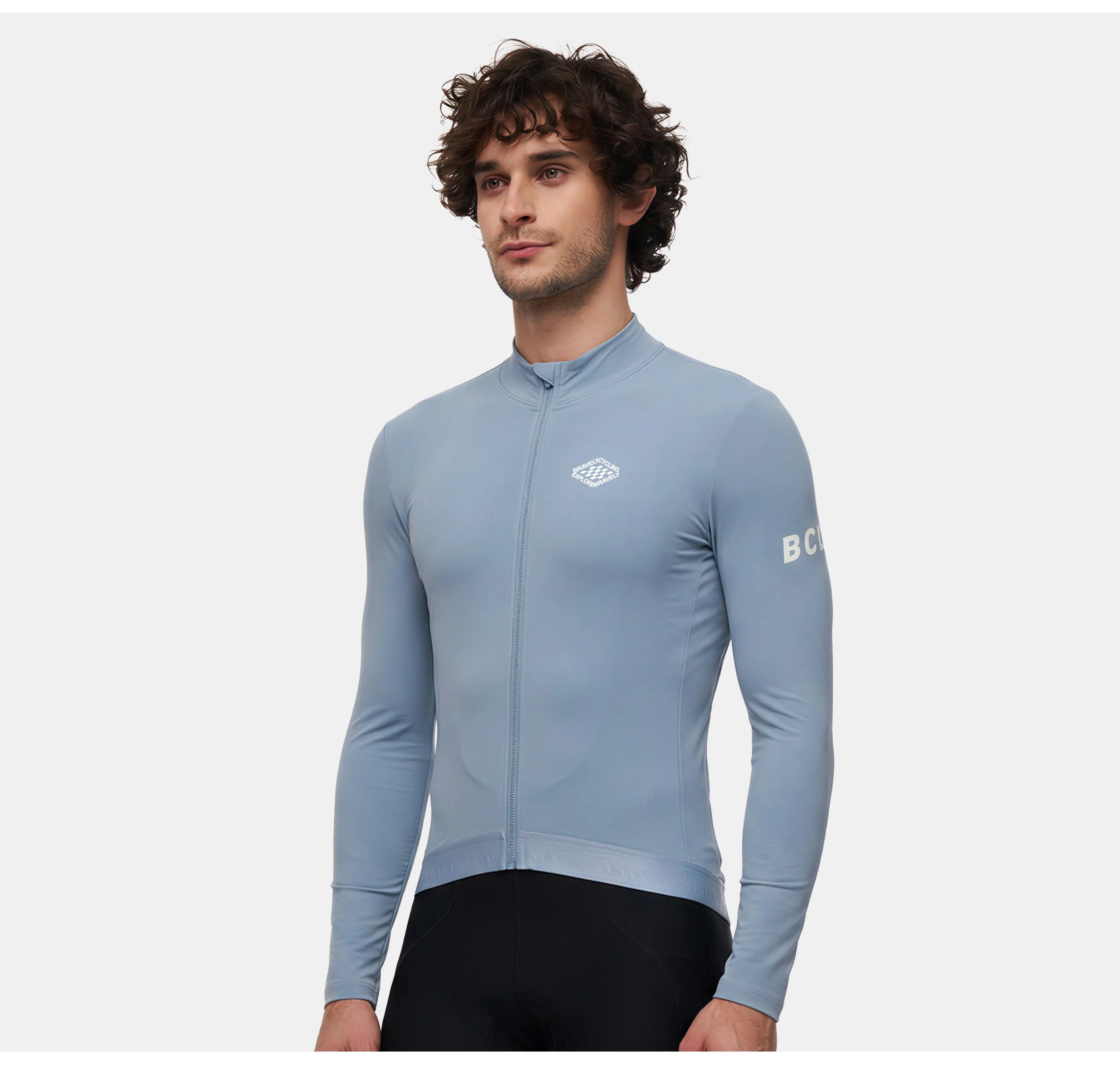 BCBE-ING Herren-Radtrikot für Winter und Herbst, Langarm, Thermofleece-Futter, Warmes Fahrradtrikot für Rennrad und Mountainbike – Detail 12