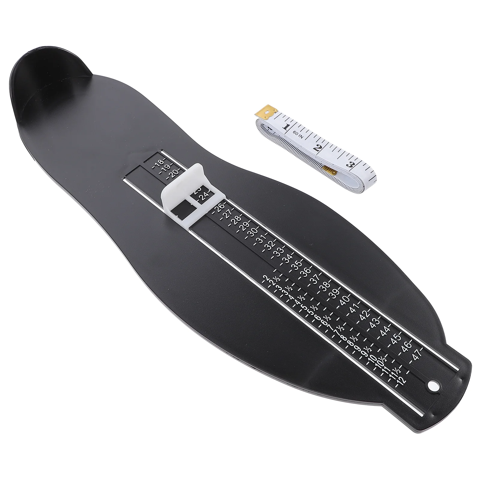 Foot Measuring Device Feet Ruler Tape Measure Teenager Gauge Teenagers' Sizer Black Adult Man