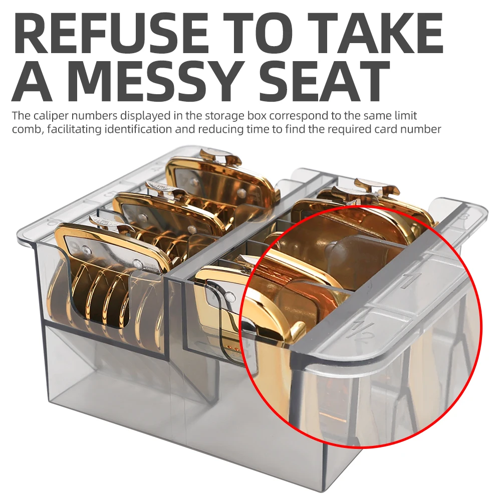 8-Slot Kapper Haarspeld Kam Houder Organizer Box Bewaakte Limiet Kammen Opslag Duurzaam Plastic Salon Accessoires Case Container