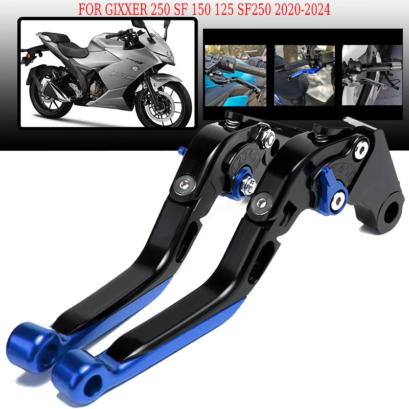 Palancas de Freno y Embrague Ajustables para Suzuki GIXXER 250 SF 250SF 150 125 2020-2024, Repuestos para Motocicleta
