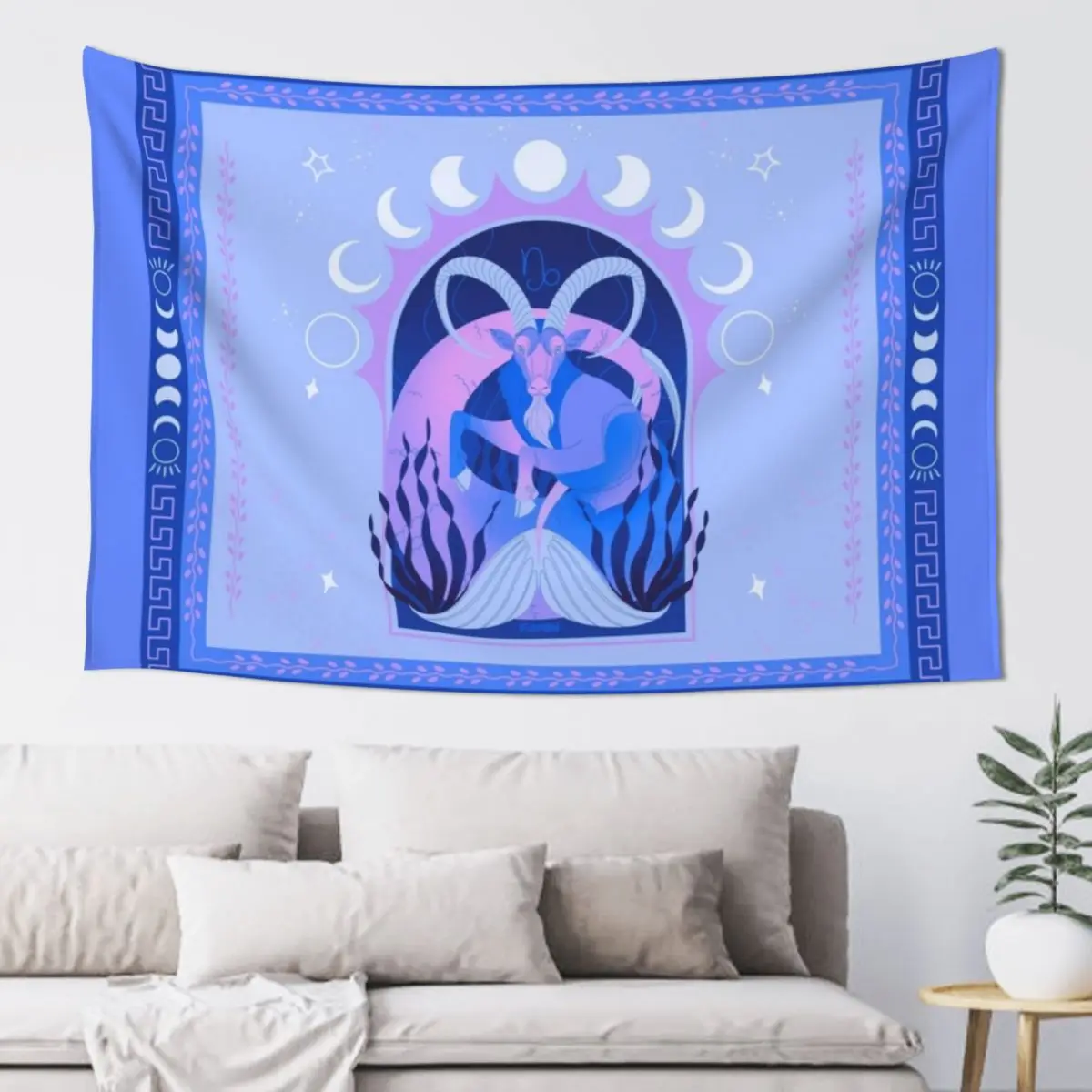 

Onyx - Capricorn - Ancient Greek Astrology Series Tapestry Custom Art Mural Tapestry