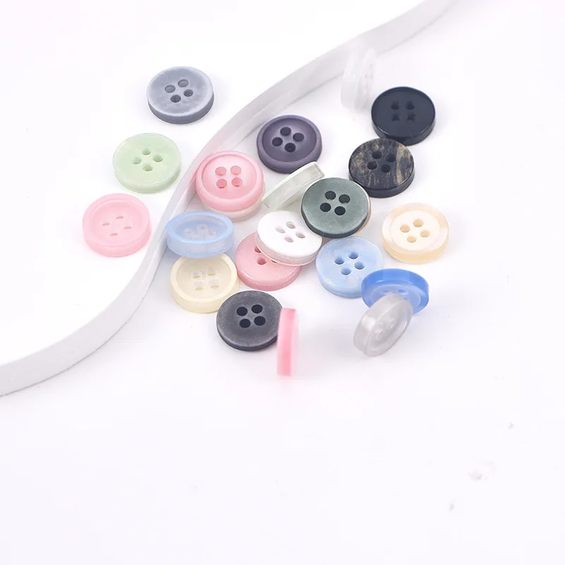 4 구멍 11mm 라운드 셔츠 단추 의류 어린이 아기 귀여운 착용 의류 장식 바느질 수제 DIY 액세서리