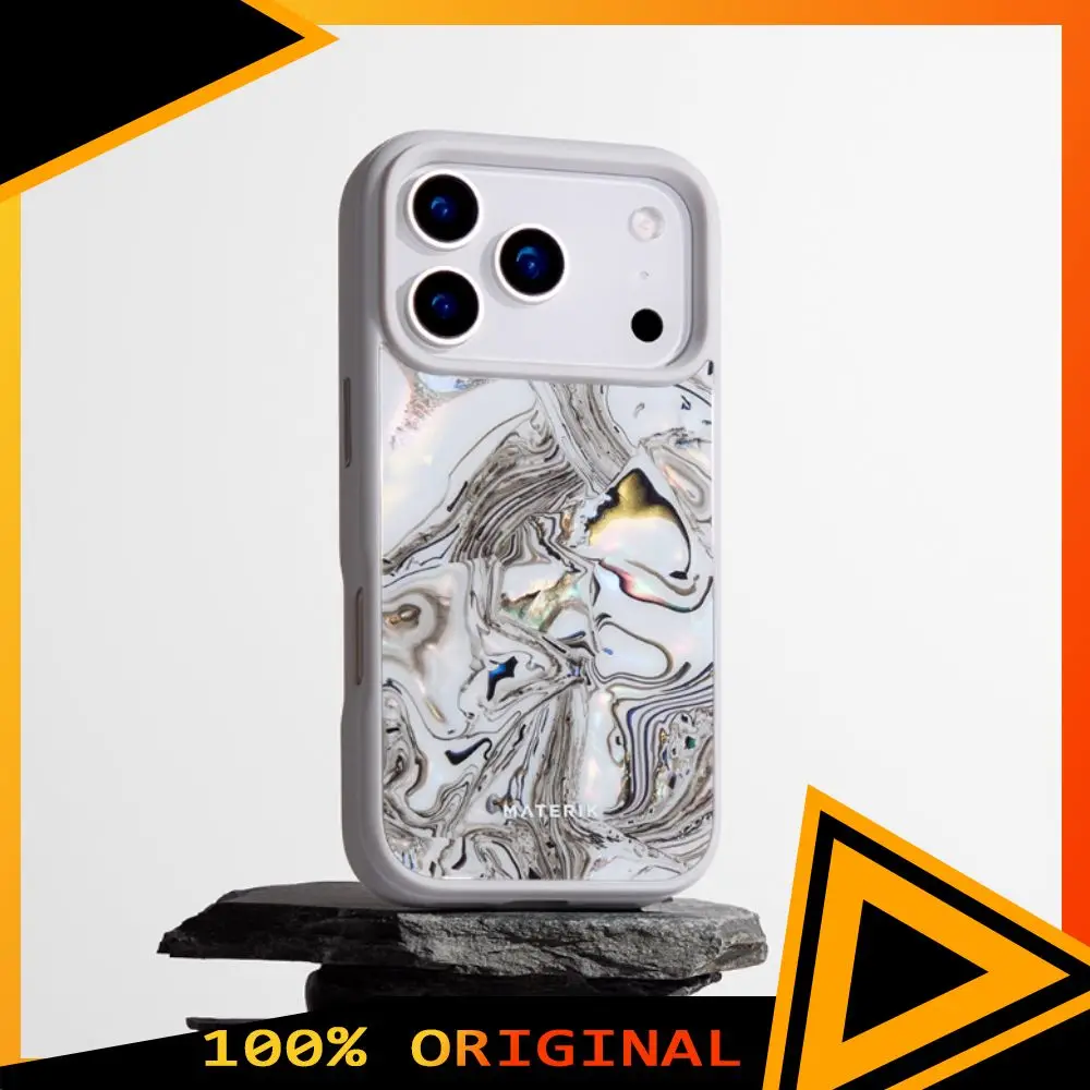 MATERIK Phone case Magnetic for iPhone17 Anti drop Simple Unique Phone Cover for iPhone17 pro Max  Accessories Gifts