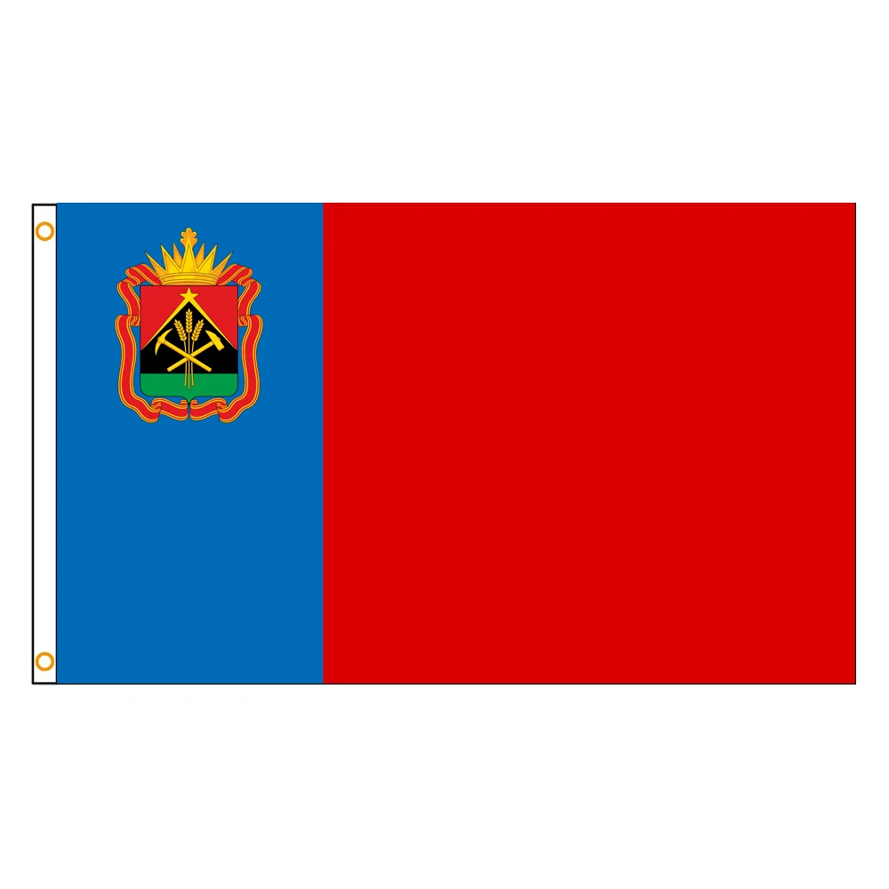 3x5 Ft Kemerovo Oblast Flag Vivid Color an oblast of Russian Federation National Flags Polyester with Brass Grommets