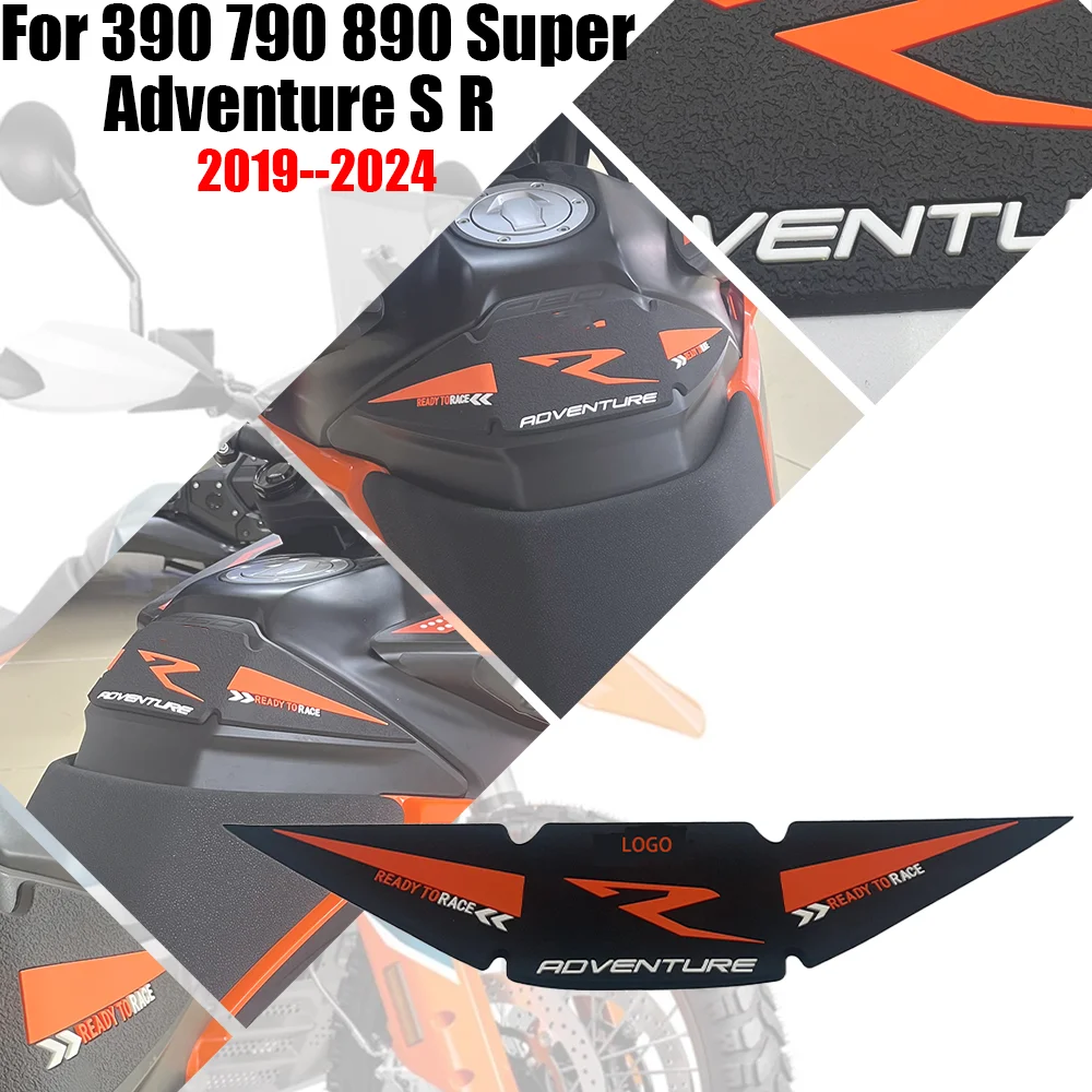 

For 390 790 890 Super Adventure ADV S R Rubber Fuel Tank Anti-slip protective Stickers Moto Decals 2019- 2024