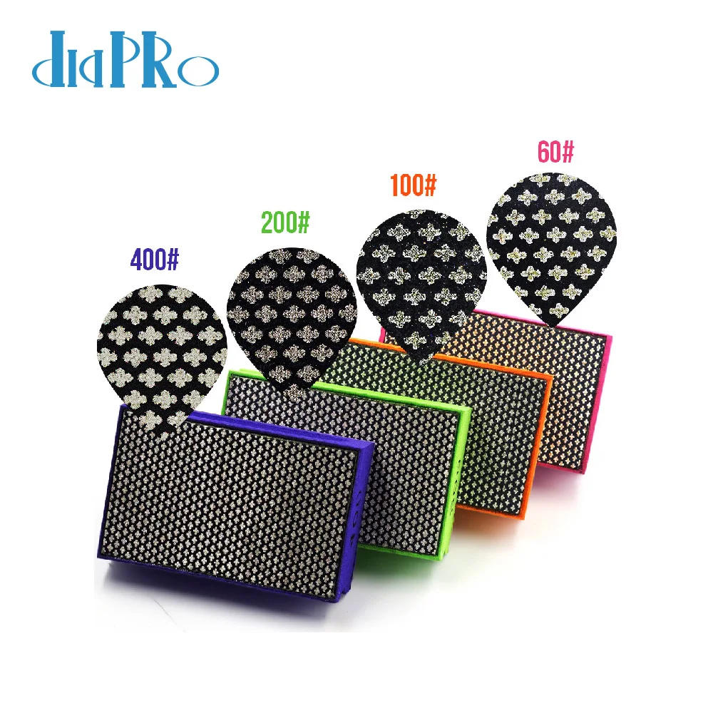 Diapro Galvanizado Diamante Mão Polimento Almofada 90×55 mm para Pedra de Vidro Cerâmica Mármore Granito