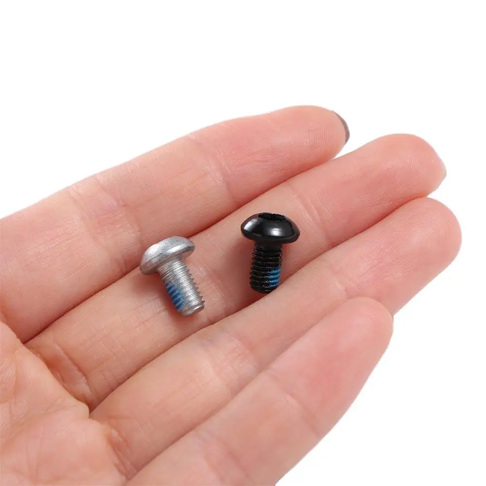 1 قطعة أجزاء الدراجة دراجة مكبح قرصي الدوار تحديد الترباس M5 * 9 مللي متر المسمار دراجة قرص فرامل عرافة المقبس مسامير الفضة/أسود #6