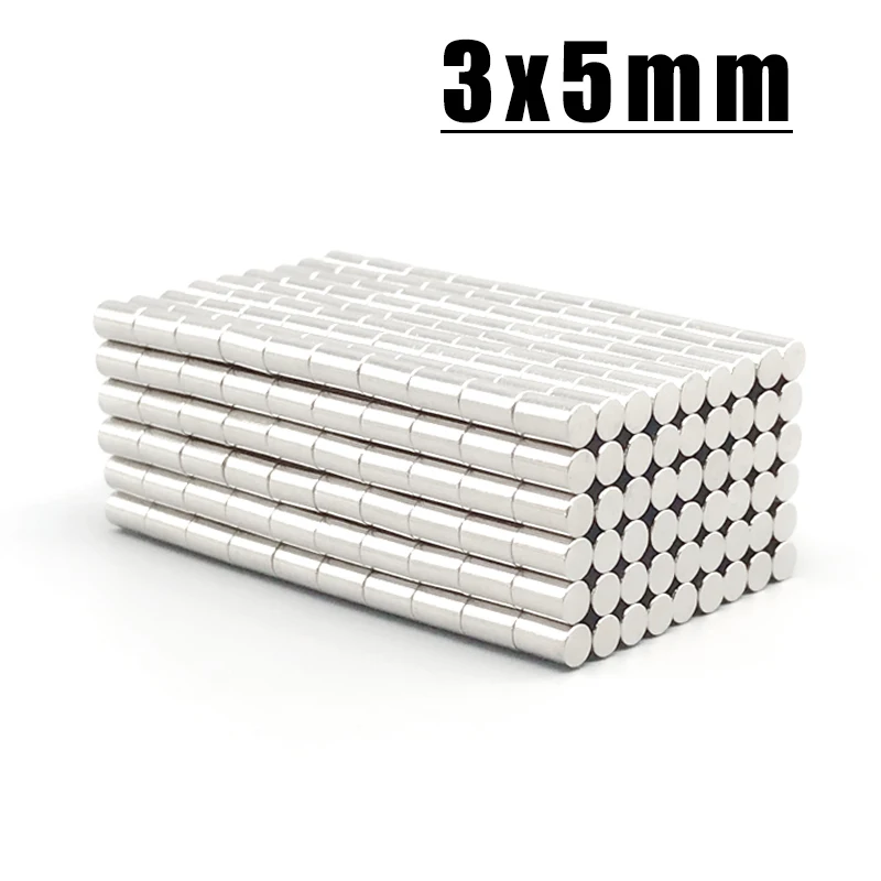 5/100/200/500/1000/2000Pcs 3x5 mm Mini Super Strong Rare Earth Disc Neodymium Magnets 3*5mm Craft Round Magnet 3x5 imanes new