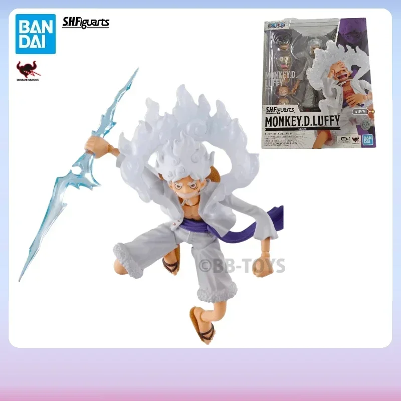 

In Stock Bandai SHF One Piece Monkey.D.Luffy Gear5 Action Figuarts Anime Model Status Toys Gift Finished Collectiable Original