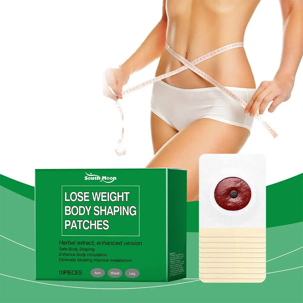 Emagrecimento e Body Shaping Patch, Aliviar o estresse, Melhorar o peso perdido gesso, Cuidados com os pés, 10 pcs